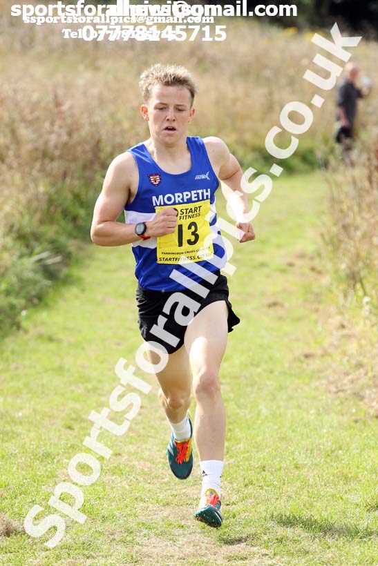 Senior mens relay 2019 Sunderland Harriers Open Cross Country. Photo:  David T. Hewitson/Sports for All Pics